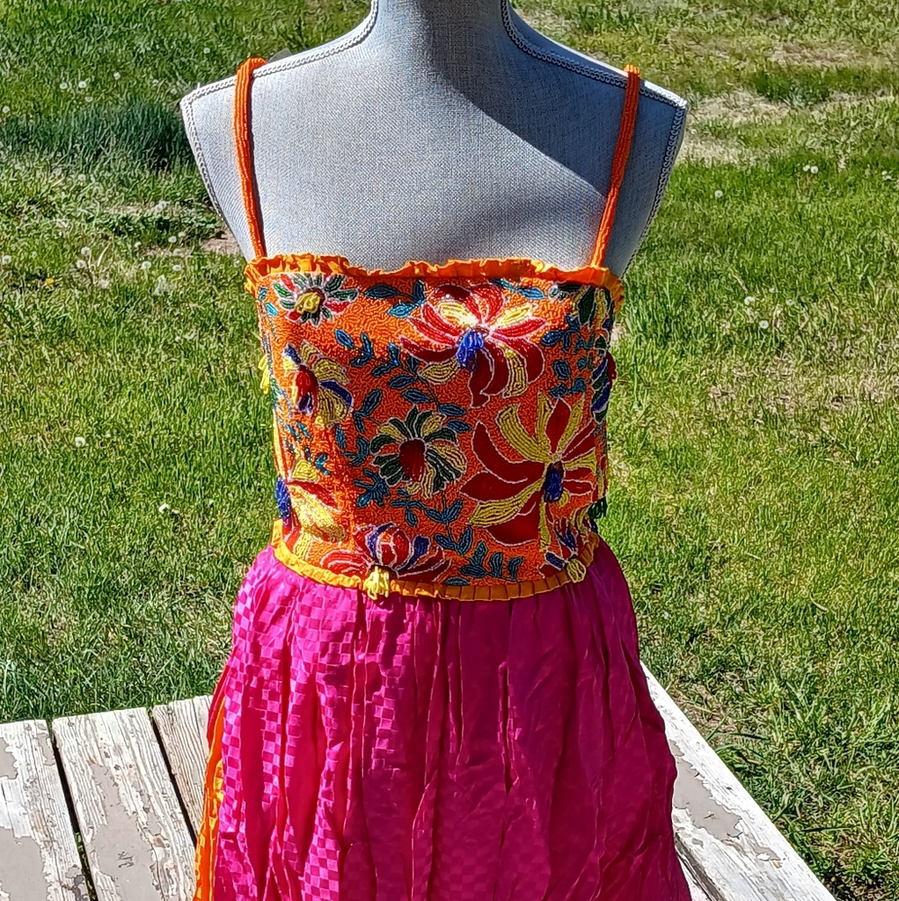 Designer Floral Dress Size 8